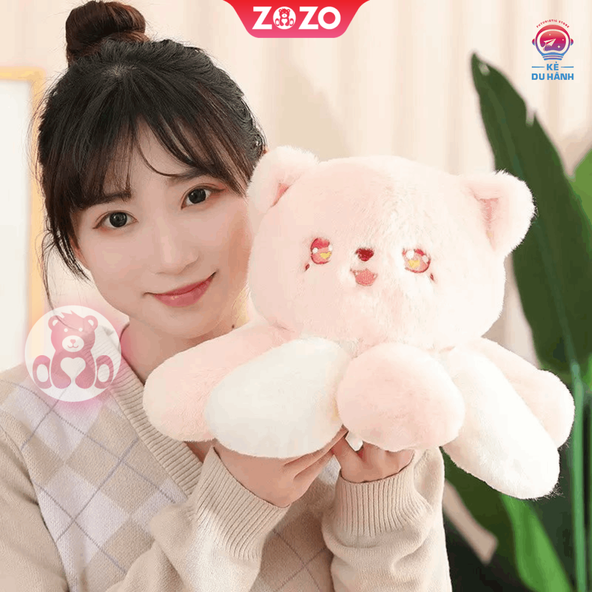 Gấu bông gối ôm mèo hồ ly