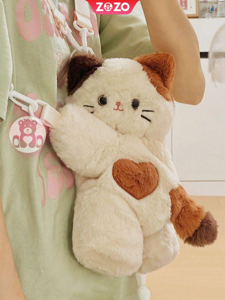 Balo mèo bông trắng mềm mịn