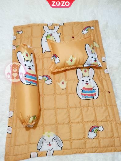 Bộ chăn gối mầm non hình thỏ đáng yêu