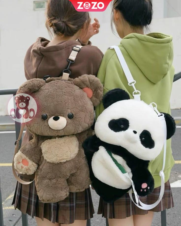 Balo gấu trúc bông siêu đáng yêu