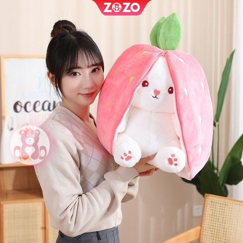 Gấu bông thỏ dâu tây đáng yêu