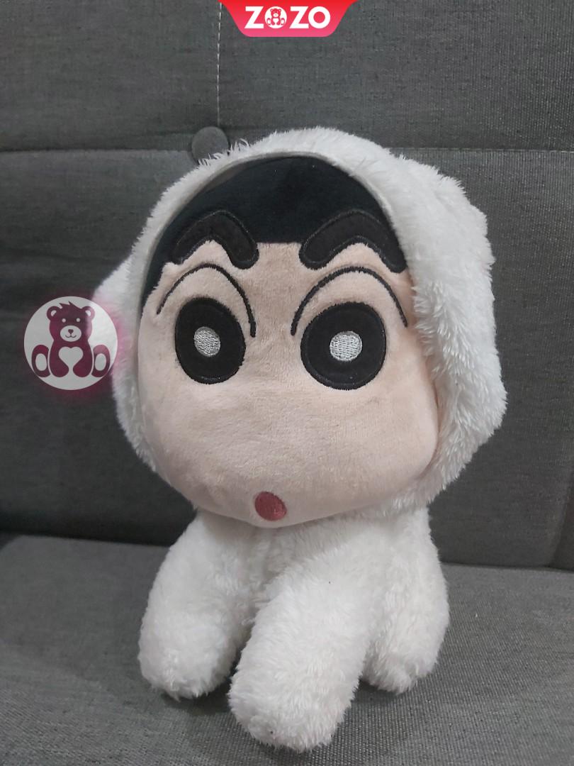 Gấu bông Shin cosplay chó Shiro trắng