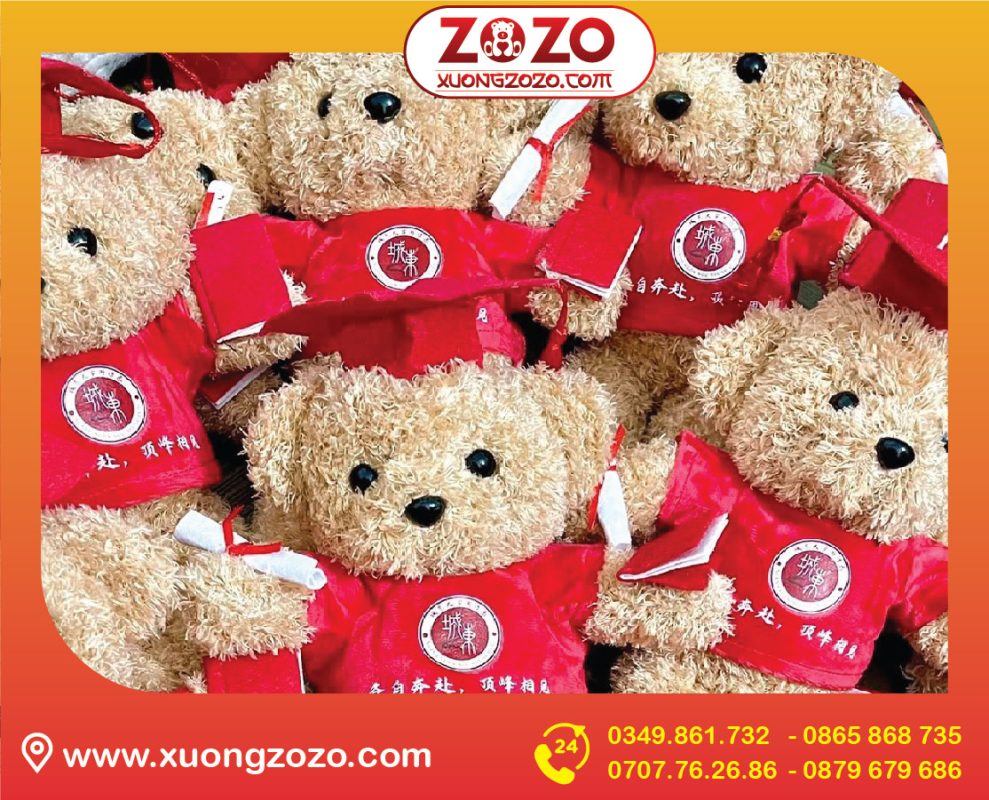 Xưởng thú nhồi bông nhận đơn sỉ lẻ 1 may gau tot nghiep theo yeu cau 05