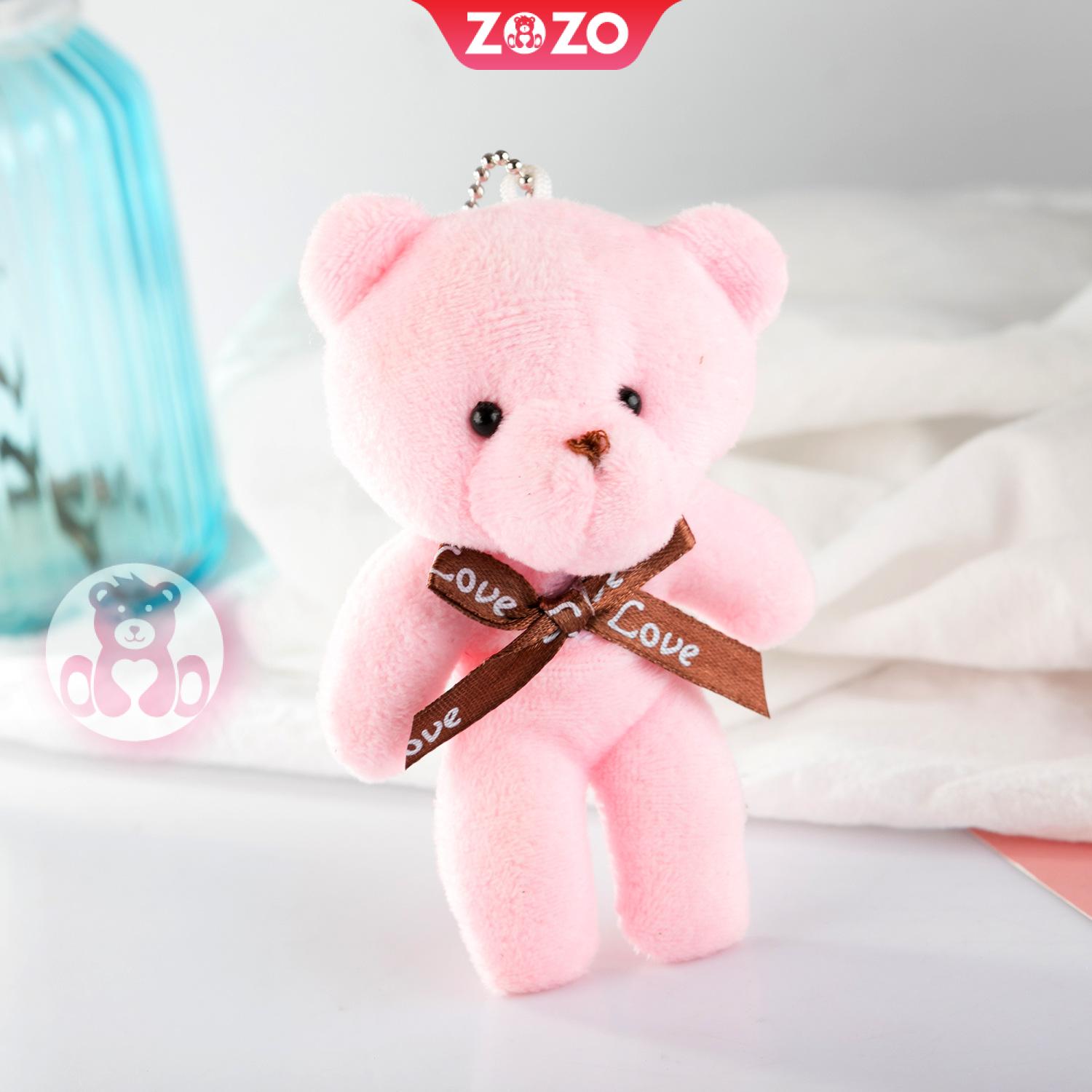 Móc khóa gấu bông mini nhiều màu