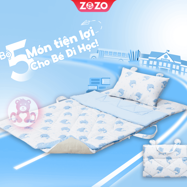 Bộ chăn gối cho bé mềm mại, an toàn