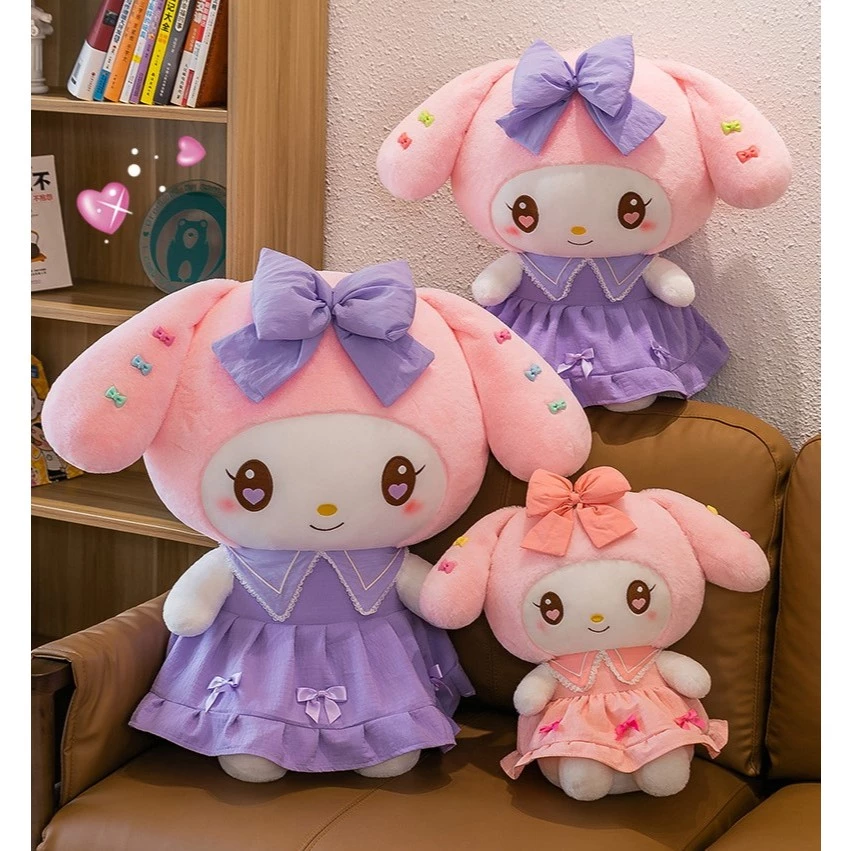 Gấu bông Melody mặc váy hồng đáng yêu