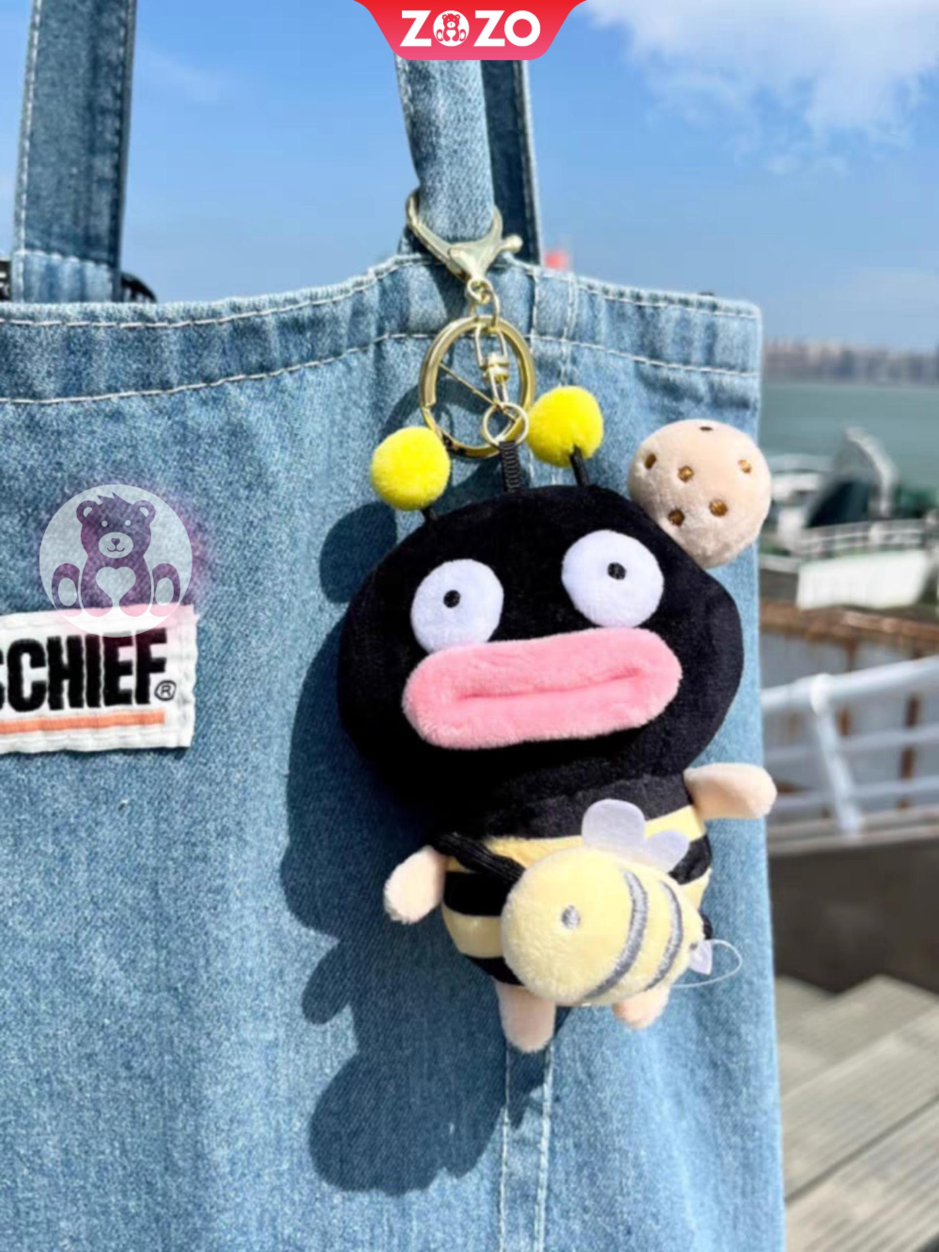 Móc khóa ong mặt đen mini - Hình ảnh 2