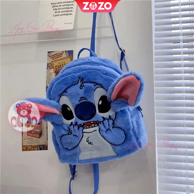 Balo Stitch gấu bông cực dễ thương 4 Balo gấu bông Stitch dễ thương