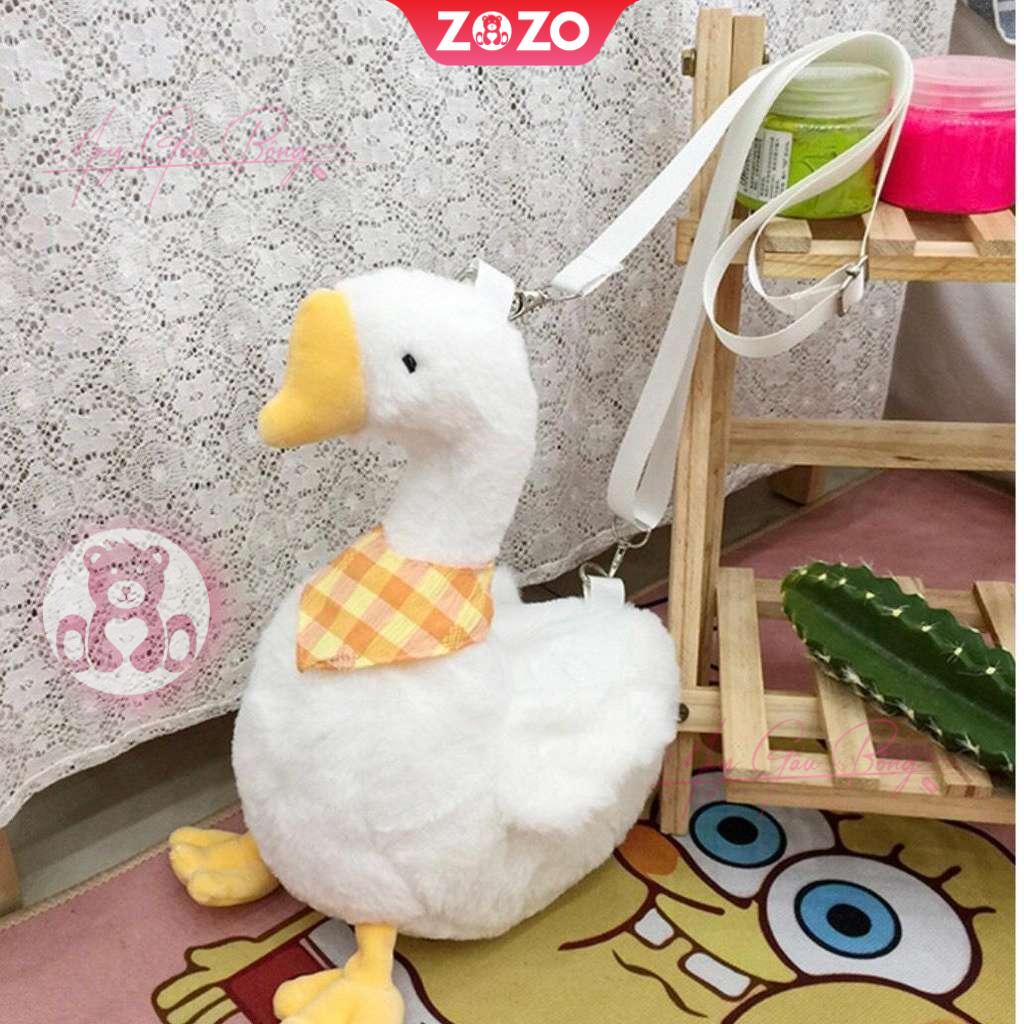 Balo gấu bông vịt đeo túi