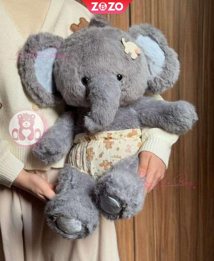 Balo voi bông Elephant mặt cười đáng yêu 4 Balo gấu bông Elephant chú voi happy face