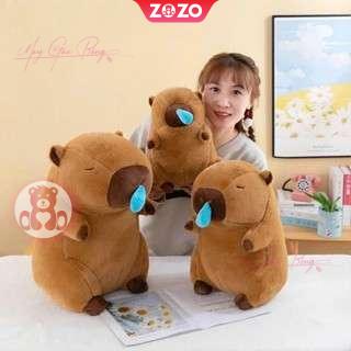 Gấu bông Capybara nâu mũi rút mềm mại 4 Gấu bông Capybara màu nâu (Mũi rút)