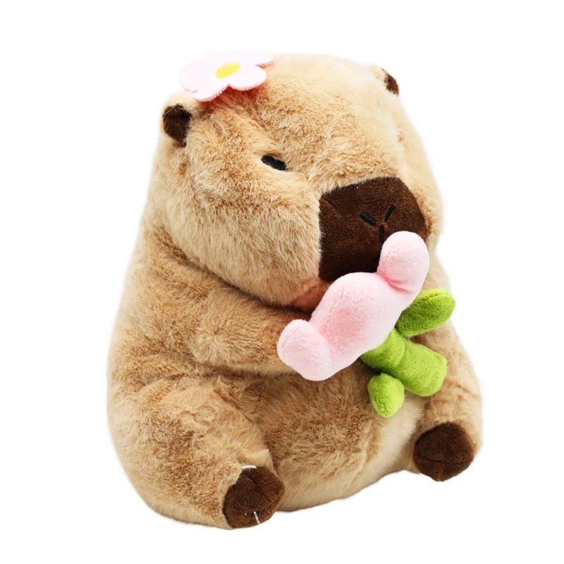 Gấu Bông Capybara ôm hoa
