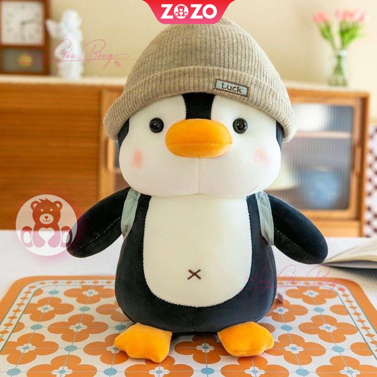 Gấu bông chim cánh cụt đeo balo mini 4 Gấu bông Chim Cánh Cụt Mang balo