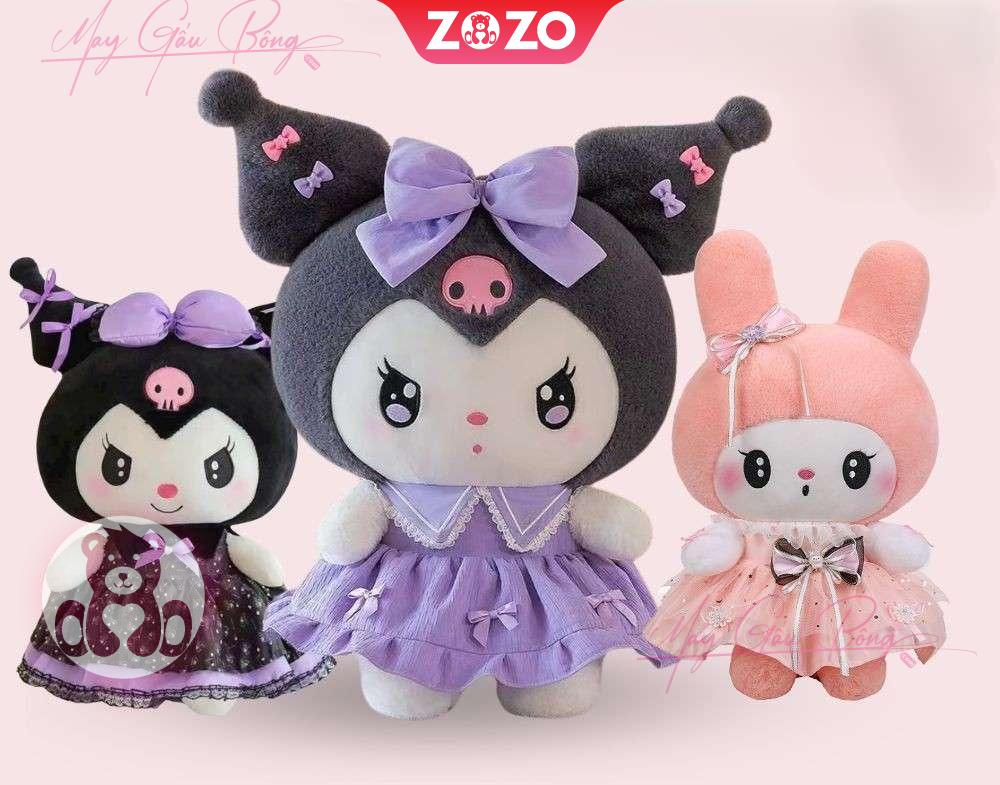 Gấu Bông Kuromi Nơ Tím Dễ Thương