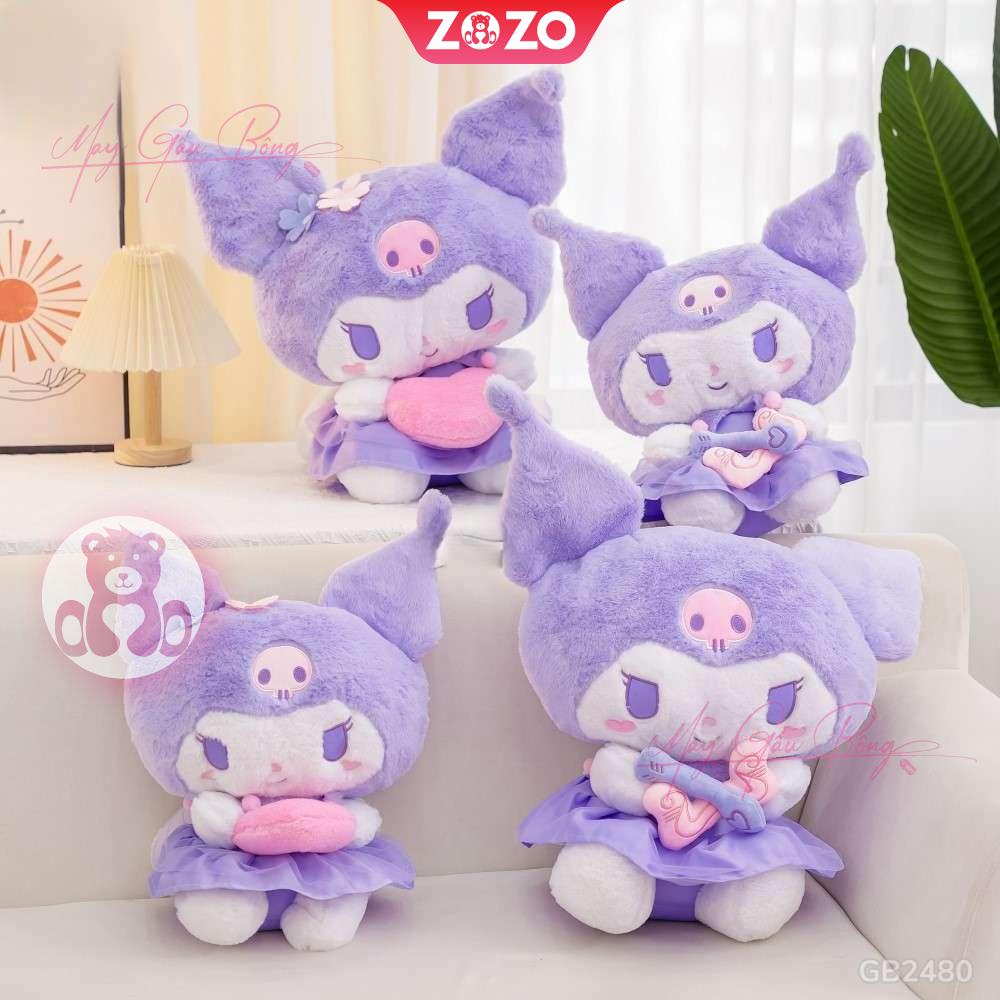 Gấu Bông Kuromi Nơ Tím Dễ Thương