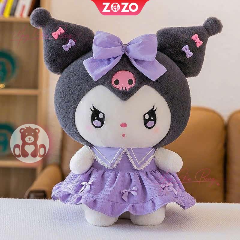 Gấu Bông Kuromi Nơ Tím Dễ Thương