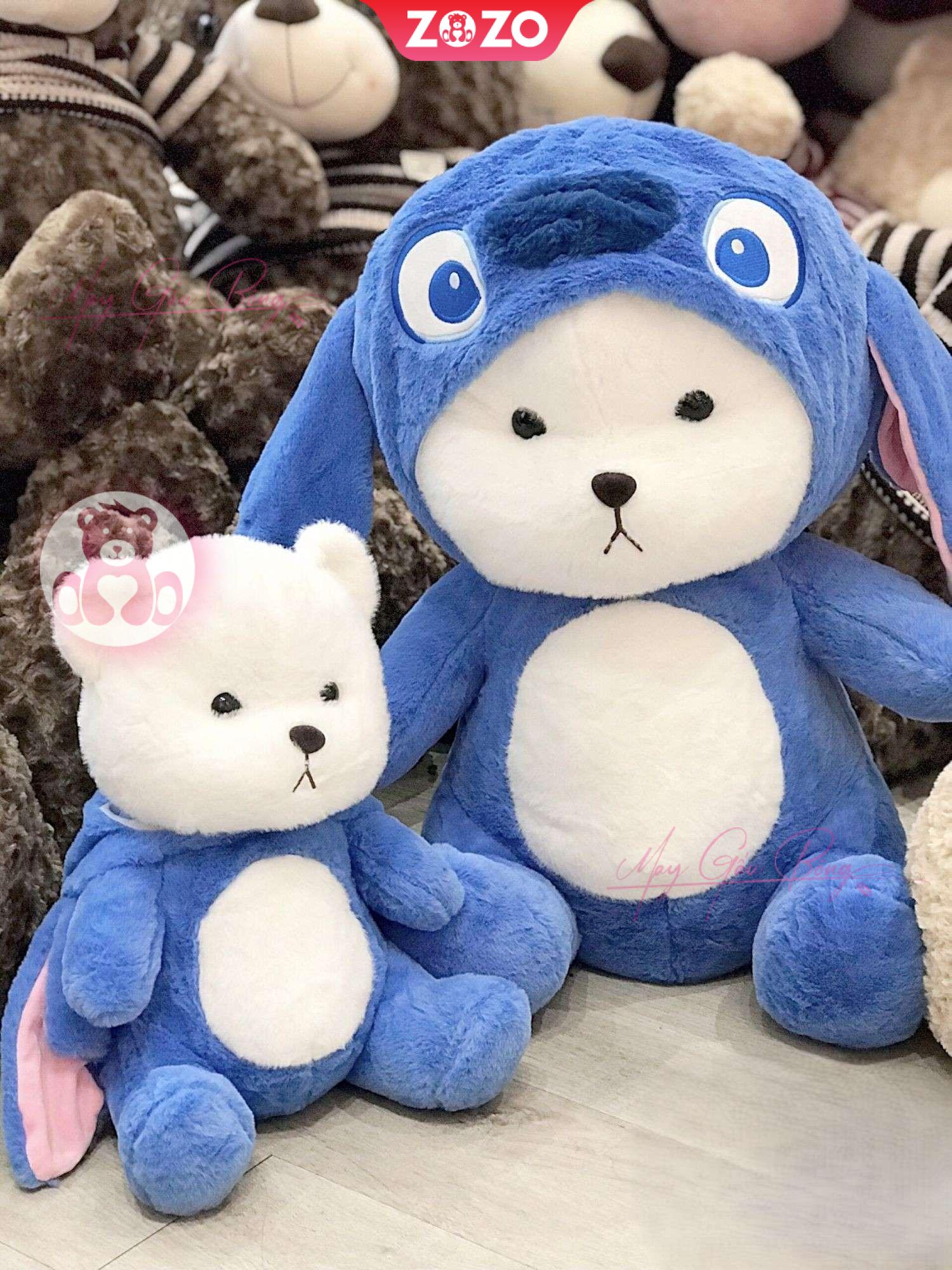 Gấu bông Lena nằm cosplay Stitch xanh 3 Gấu Bông Lena nằm cosplay Stitch