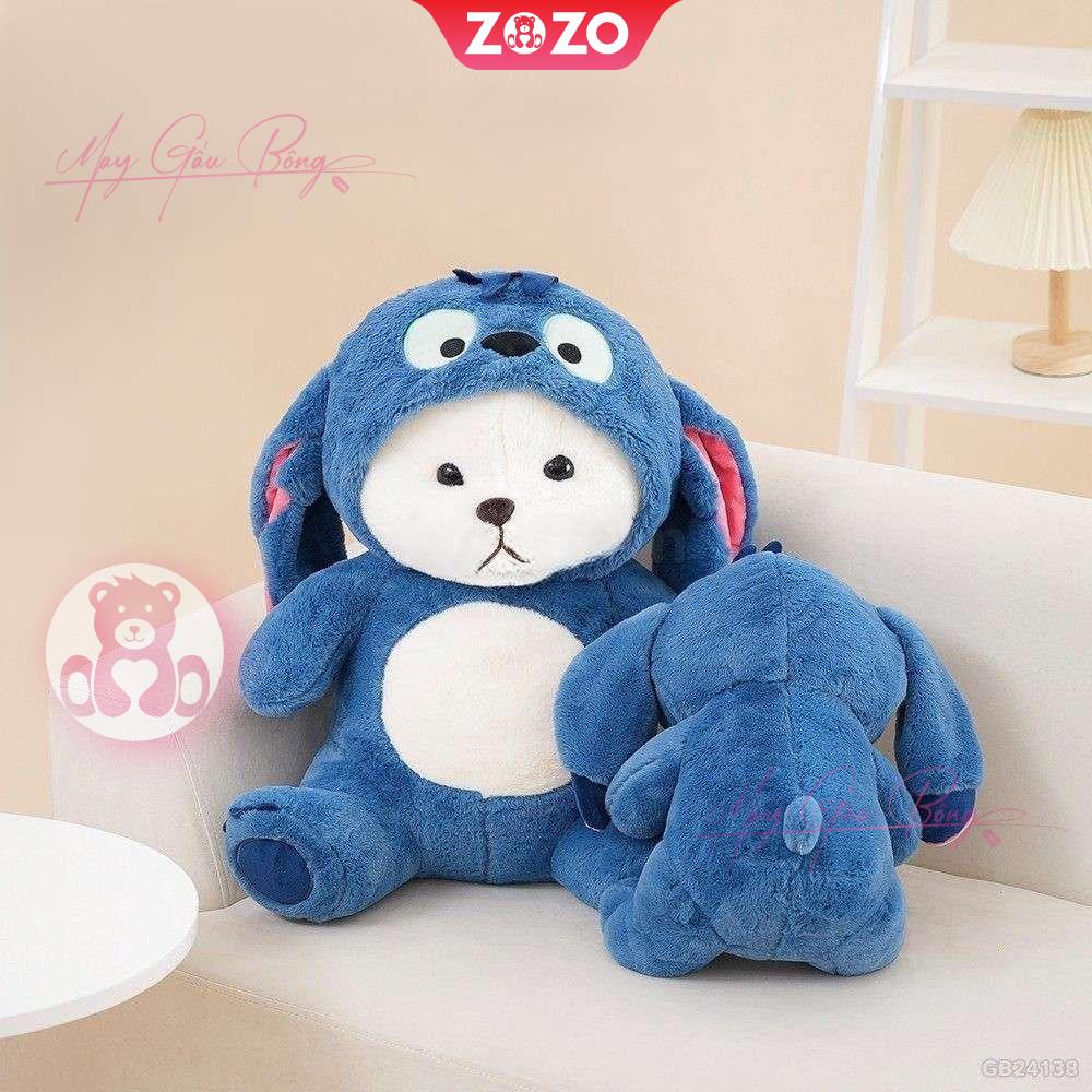 Gấu bông Lena nằm cosplay Stitch xanh 4 Gấu Bông Lena nằm cosplay Stitch