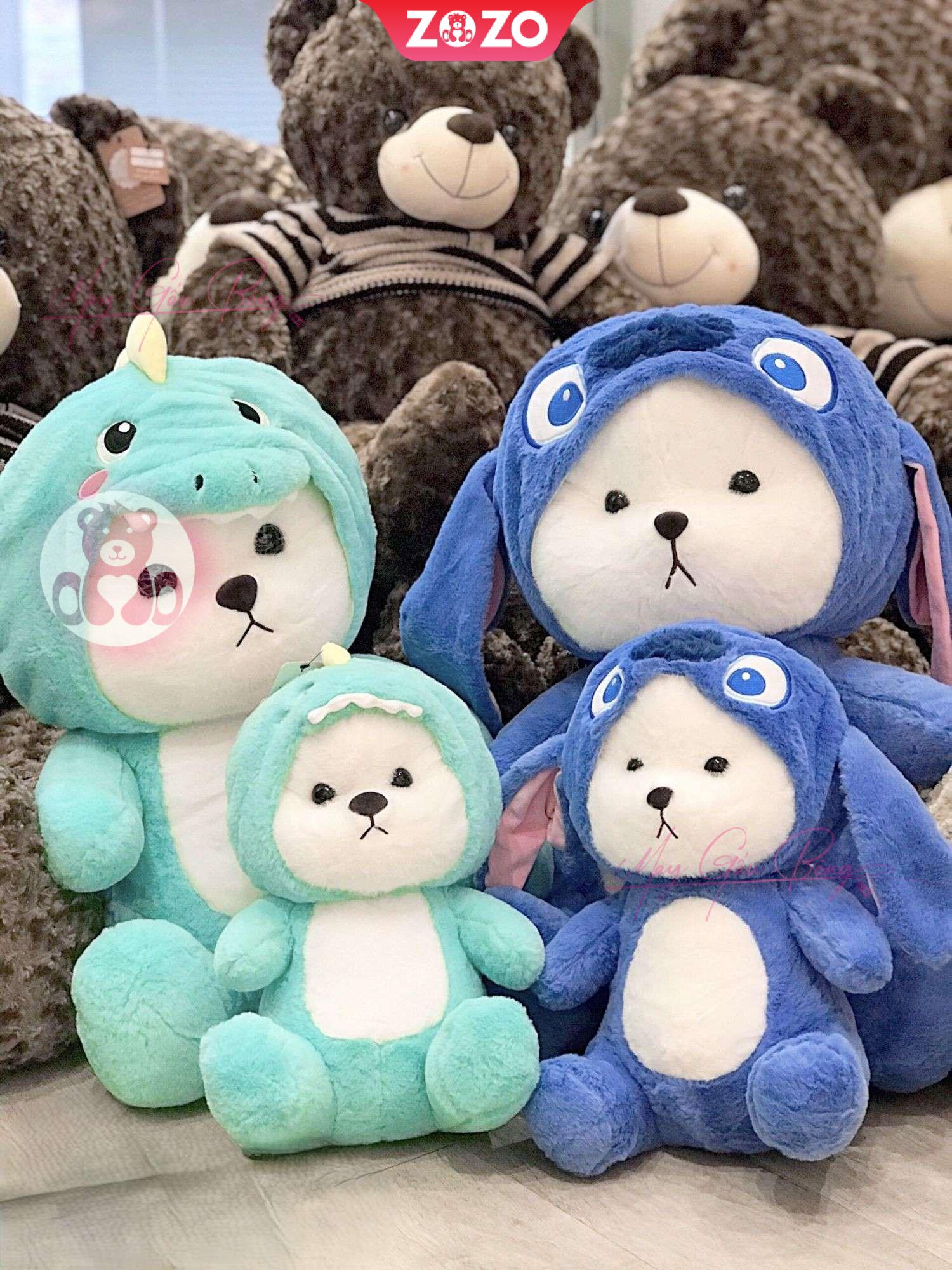 Gấu bông Lena nằm cosplay Stitch xanh 6 Gấu Bông Lena nằm cosplay Stitch