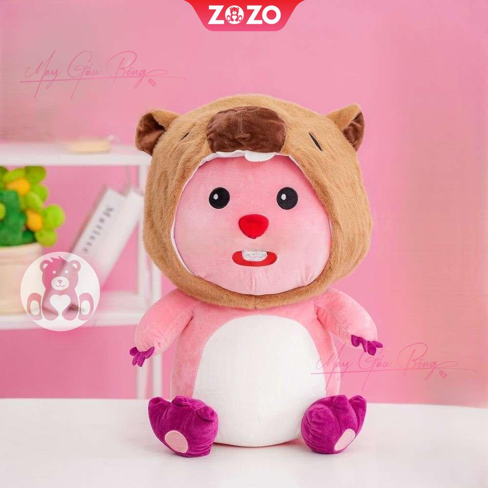 Gấu bông Loopy đội mũ heo con ngộ nghĩnh 5 Gấu Bông Loopy đôi mũ heo con dễ thương