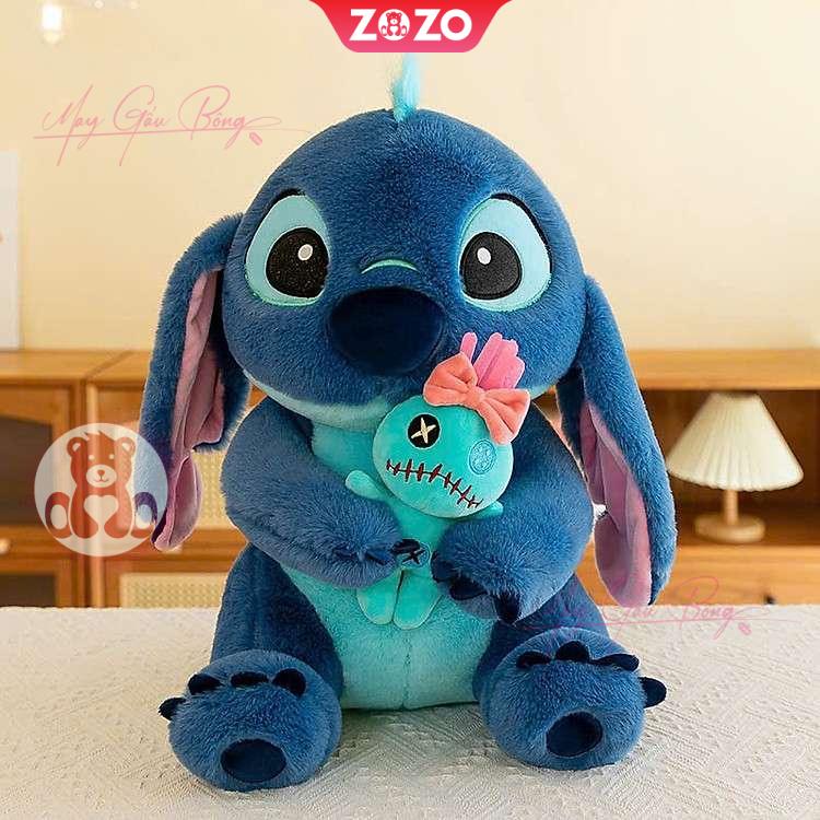 Gấu bông Stitch ôm vịt trắng đáng yêu 4 Gấu Bông Stitch xanh ôm Vịt Trắng