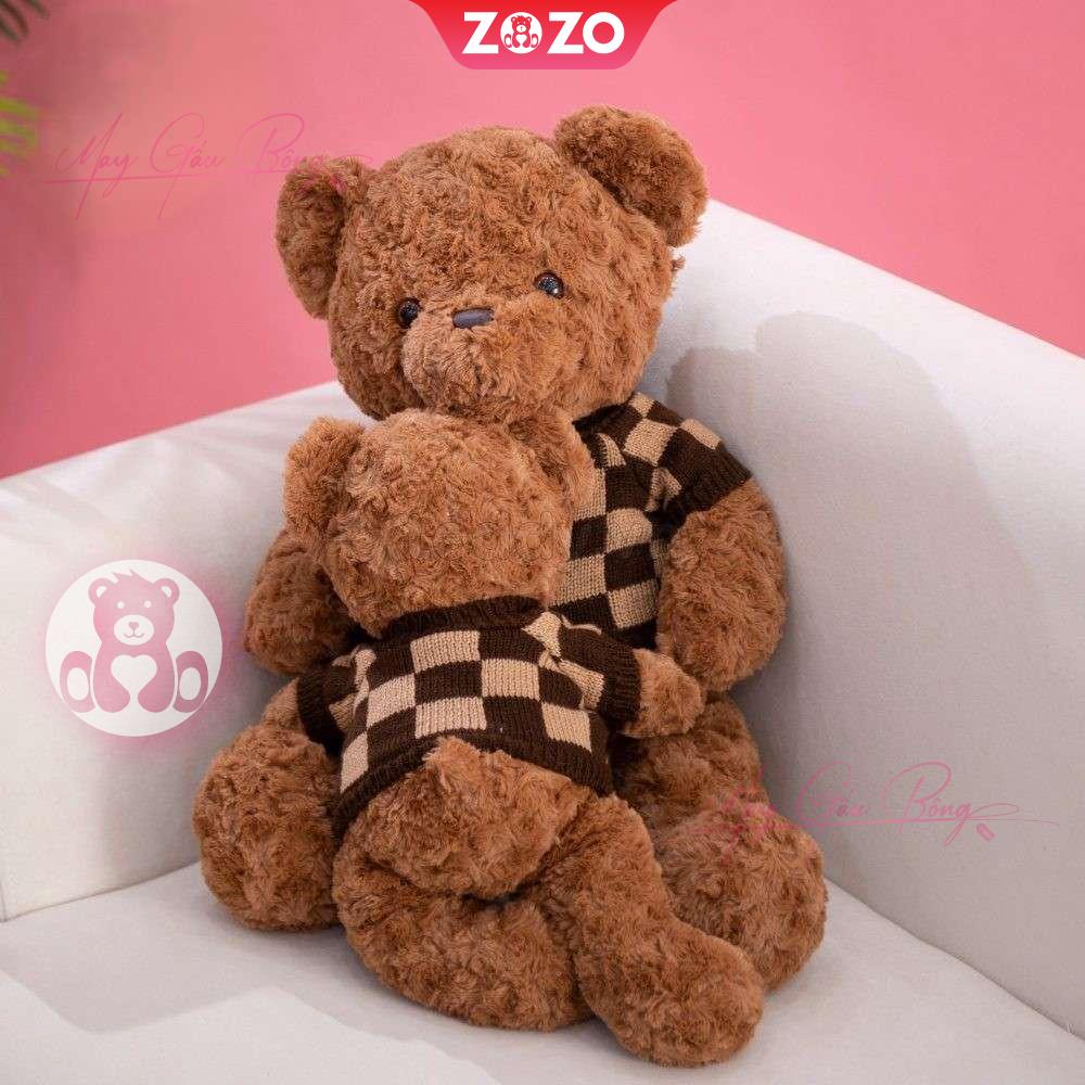 Gấu Teddy mặc áo len xoắn ấm áp 3 Gấu Teddy áo len lông xoắn