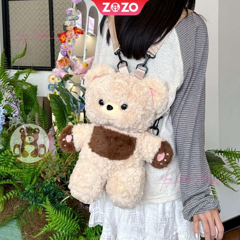 Nhận may balo thú bông theo yêu cầu 2 Ba lô gấu bông mềm mịn – thời trang, tiện dụng và an toàn cho bé