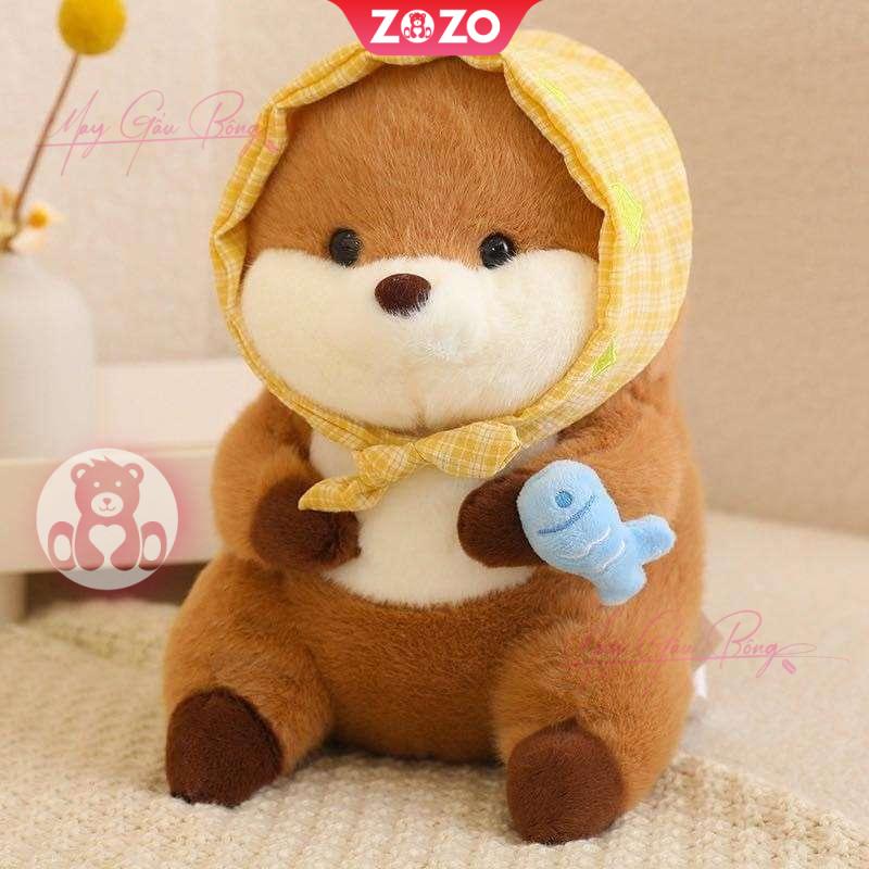 Rái cá bông mini ôm cá xinh xắn 2 Rái Cá Bông mini ôm cá