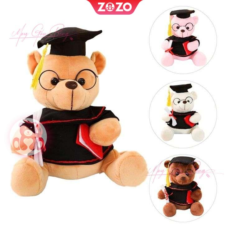 Thú bông tốt nghiệp mặc áo cử nhân mini 2 Thú nhồi bông tốt nghiệp mặc áo cử nhân – món quà chúc mừng dễ thương
