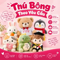 Sản xuất gấu bông quà tặng theo yêu cầu
